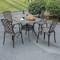 Gardenised Indoor and Outdoor Bronze Dinning Set 2 Chairs Cast Aluminum. QI003960CH.2 - alternate 2